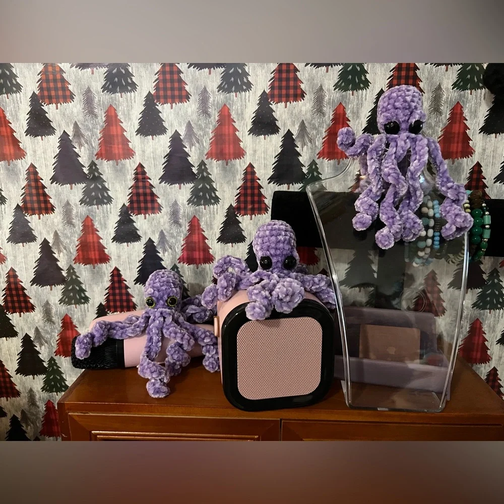 Mini Plush Crocheted Jellybean Octopus 🐙 - Picture 2 of 5